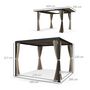 Voir la diapositive 3 : OUTSUNNY Pergola rétractable dim. 2,95L x 2,95l x 2,20H m double toit coulissant 4 rideaux alu. acier noir polyester beige