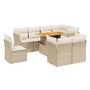 Voir la diapositive 2 : VIDAXL Salon de jardin avec coussins 9 pcs beige resine tressee