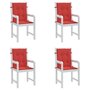 Voir la diapositive 4 : VIDAXL Coussins de chaise de jardin a dossier bas lot de 4 rouge