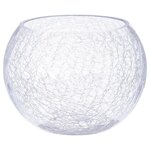 ATMOSPHERA Vase Boule en Verre  Craquelé  20cm Transparent