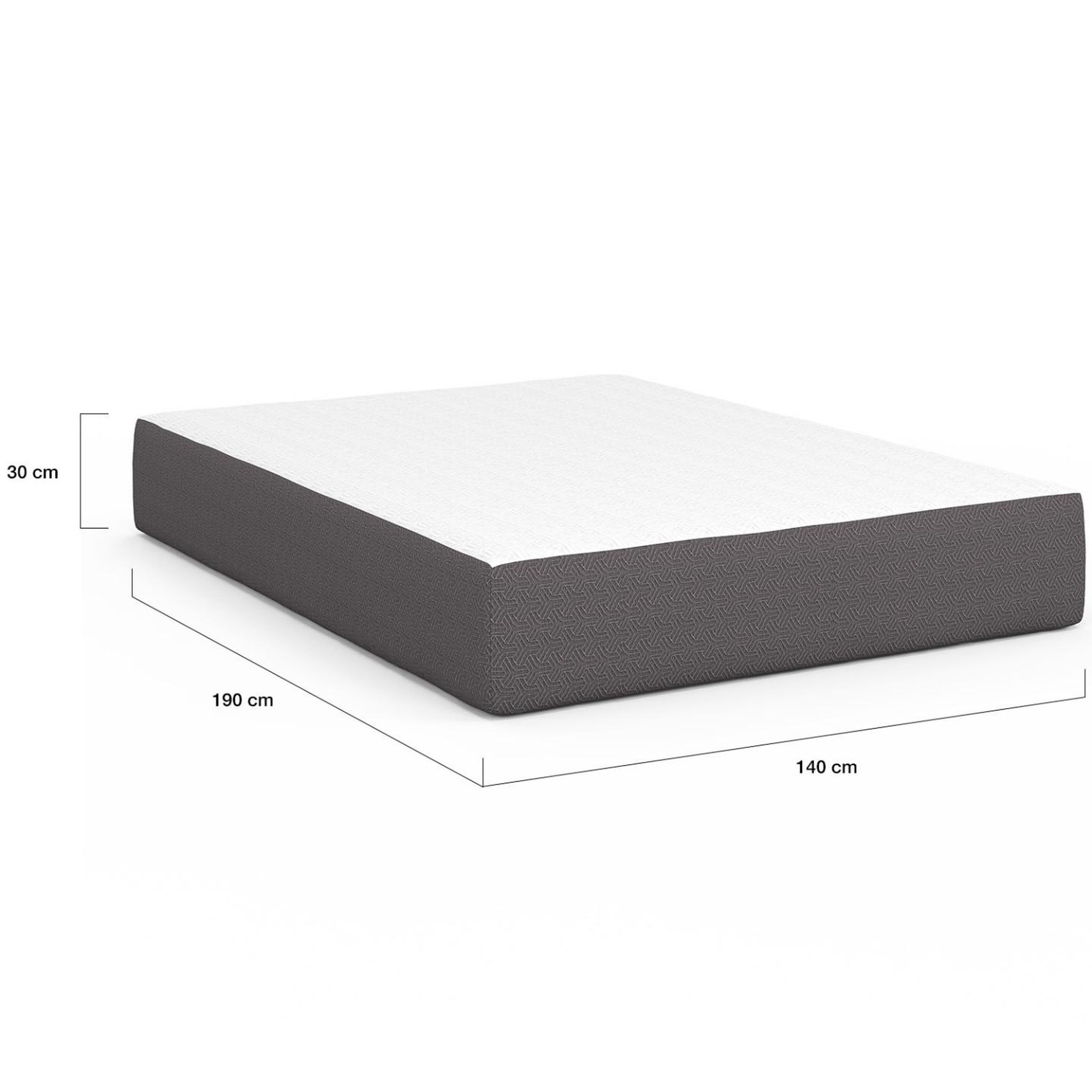 Voir la diapositive 4 : ID MARKET Matelas 140 x 190 cm à mémoire de forme stella épaisseur 30 cm