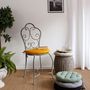 Voir la diapositive 2 : Paris Prix Galette de Chaise Piquée Uni  Panama  38cm Vert Argile