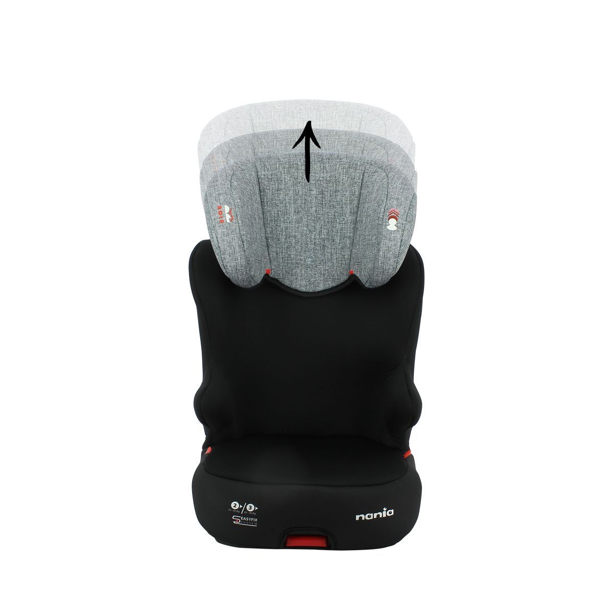 NANIA Rehausseur groupe 2/3 STARTER EASYFIX - Nania Silver