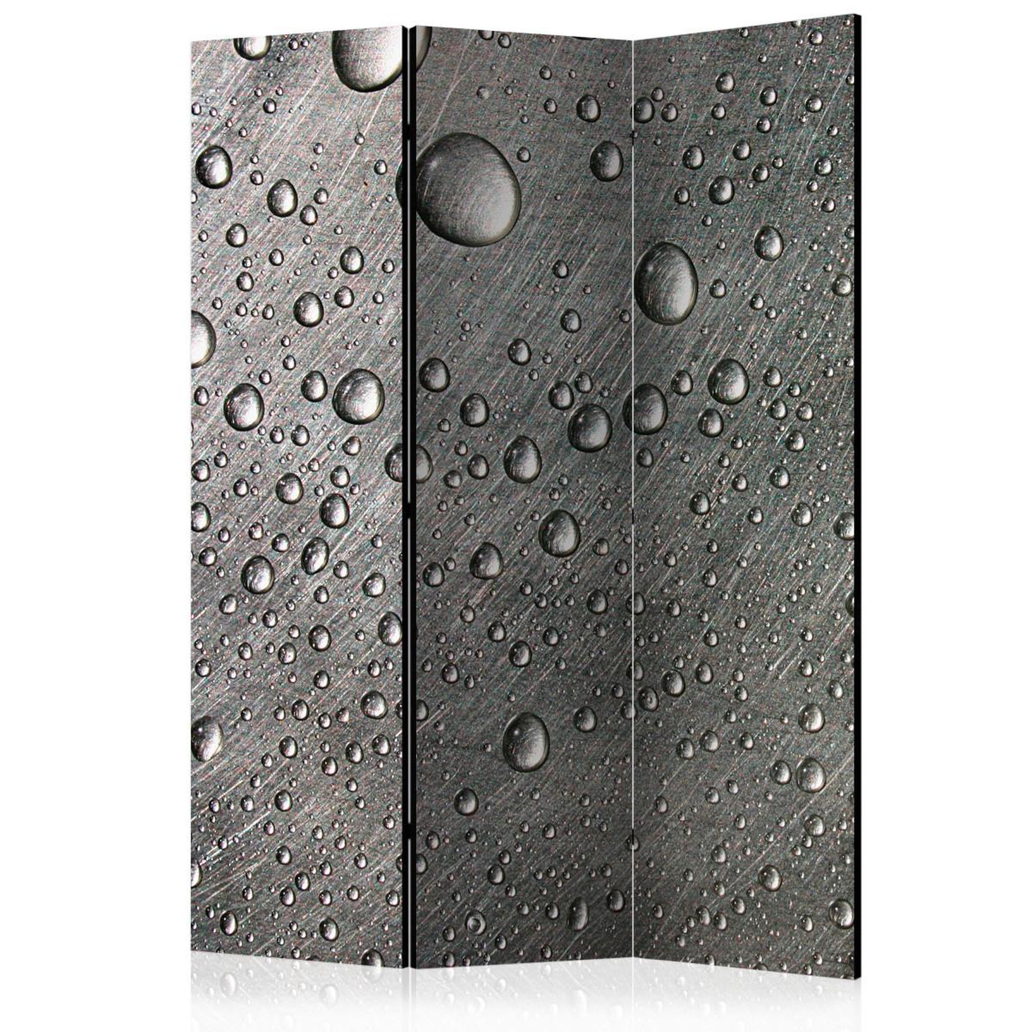 Paris Prix Paravent 3 volets  steel surface with water drops  135x172cm
