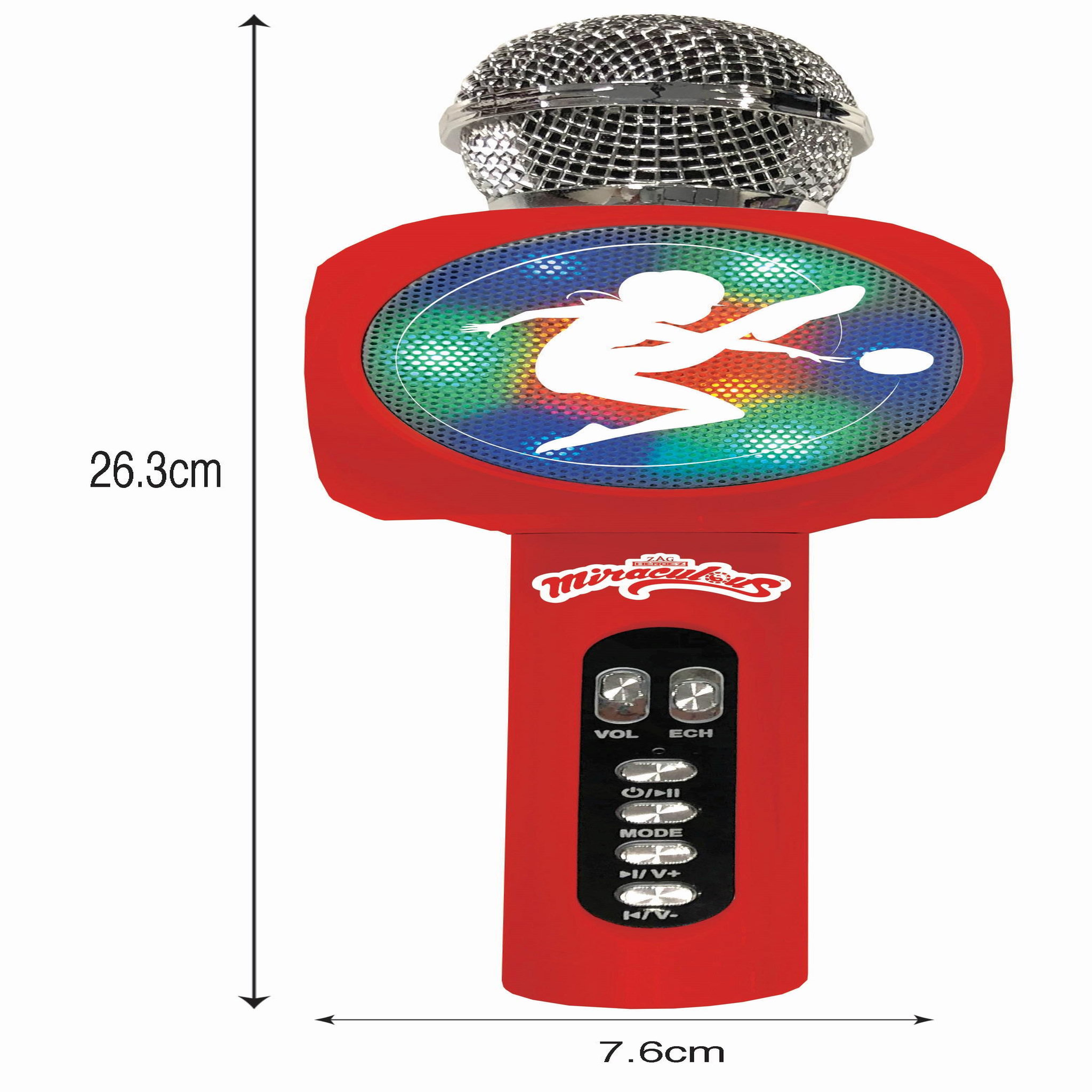 Voir la diapositive 3 : Lexibook Micro Karaoké Sans Fil Miraculous Enceinte Bluetooth