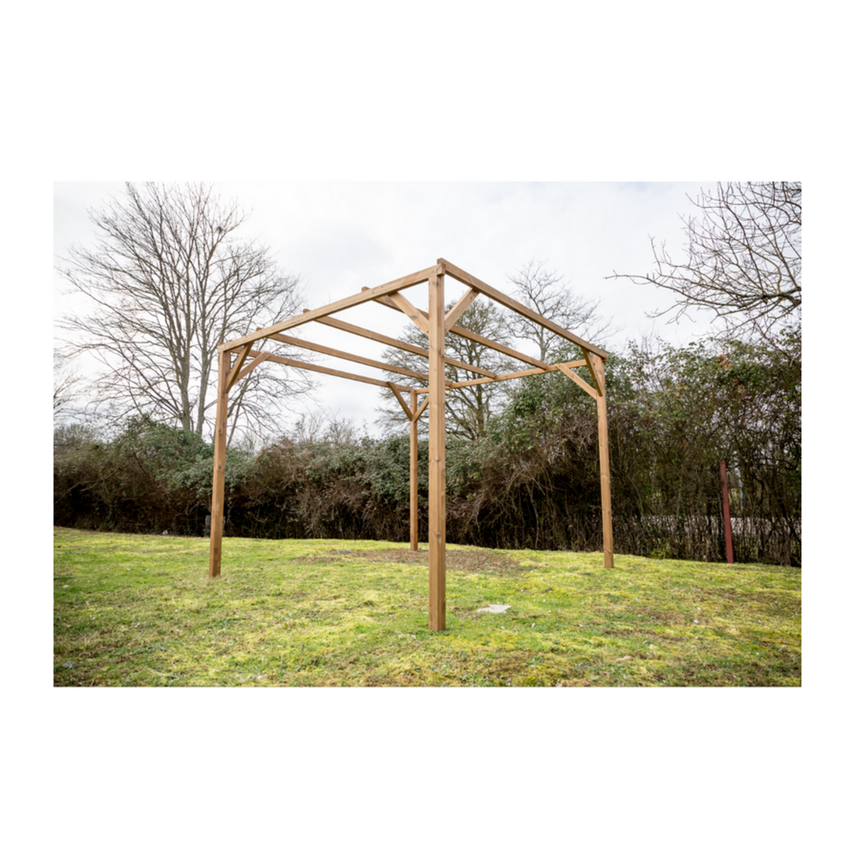 Hisense Pergola en bois thermo chauffé 8.88 m² sans couverture - th3030