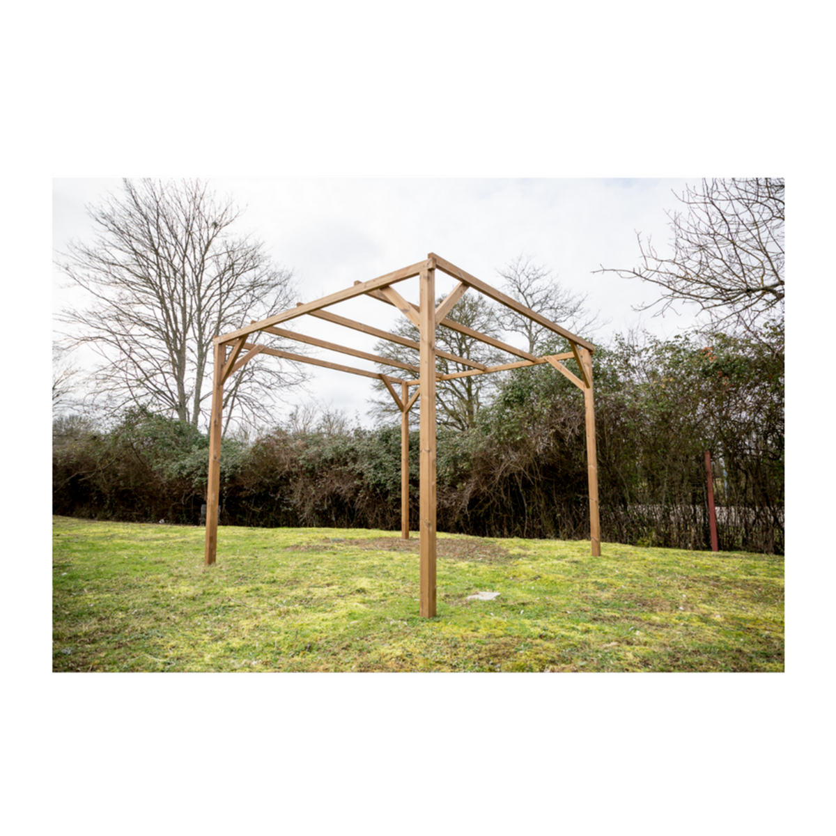 Hisense Pergola en bois thermo chauffé 8.88 m² sans couverture - th3030