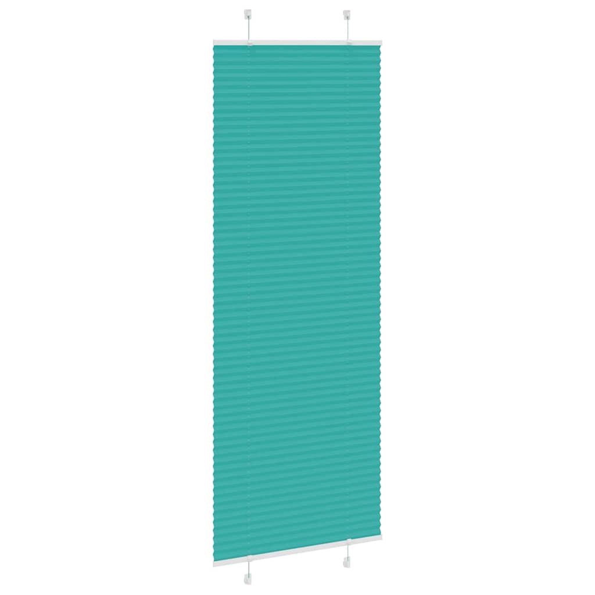 Voir la diapositive 3 : VIDAXL Store plisse vert petrole 70x200 cm largeur du tissu 69,4 cm