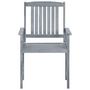 Voir la diapositive 5 : VIDAXL Chaises de jardin et coussins lot de 8 Bois acacia solide Gris