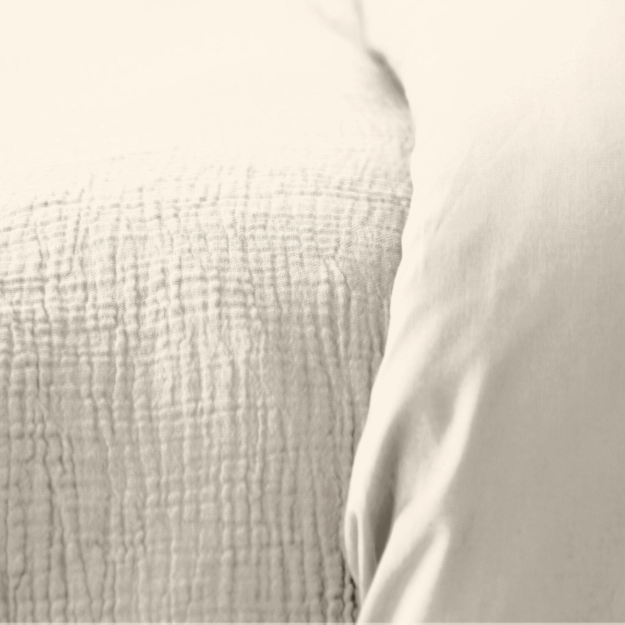 Voir la diapositive 3 : Home collection Parure housse de couette 100% gaze de coton 57 fils - kaki
