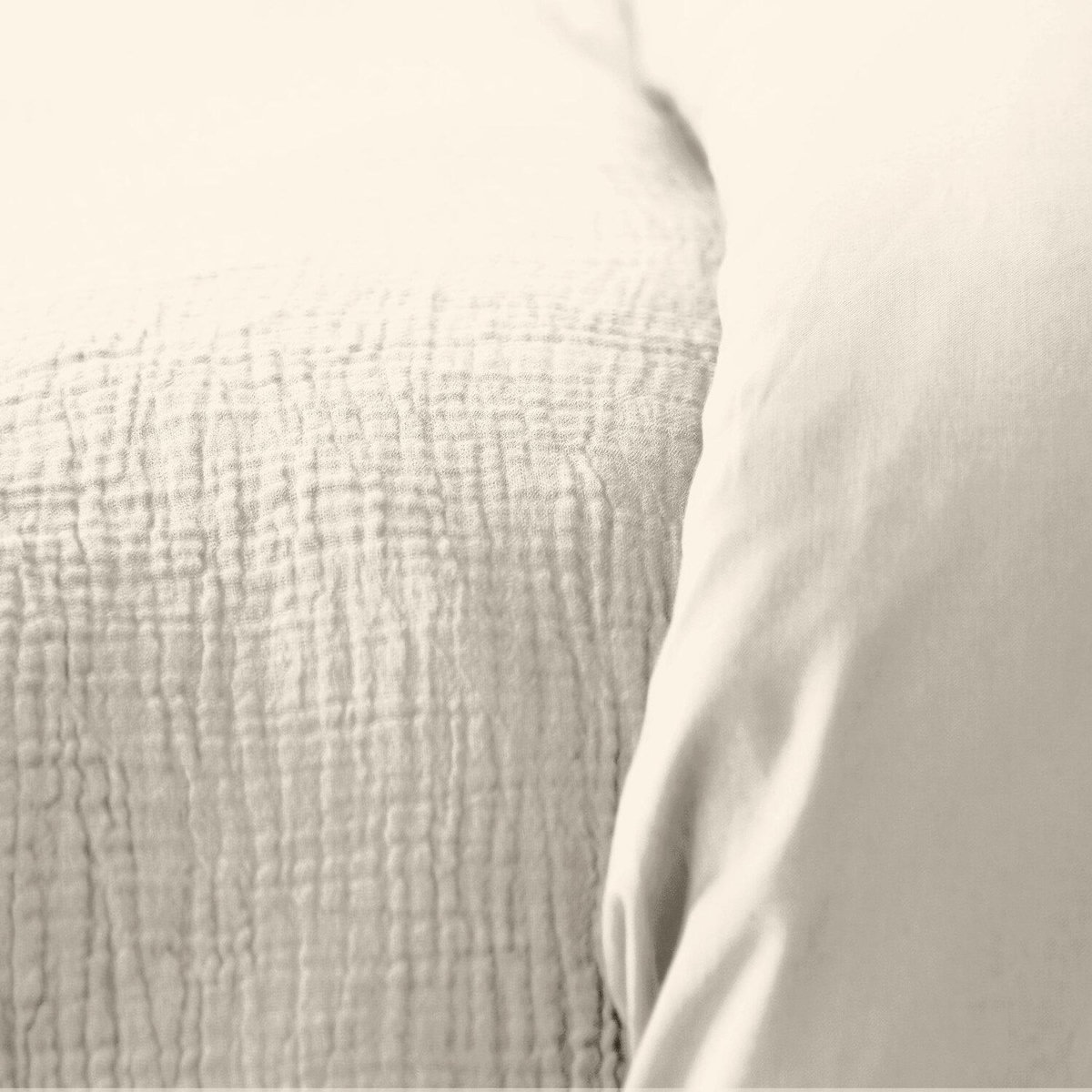 Home collection Parure housse de couette 100% gaze de coton 57 fils - kaki