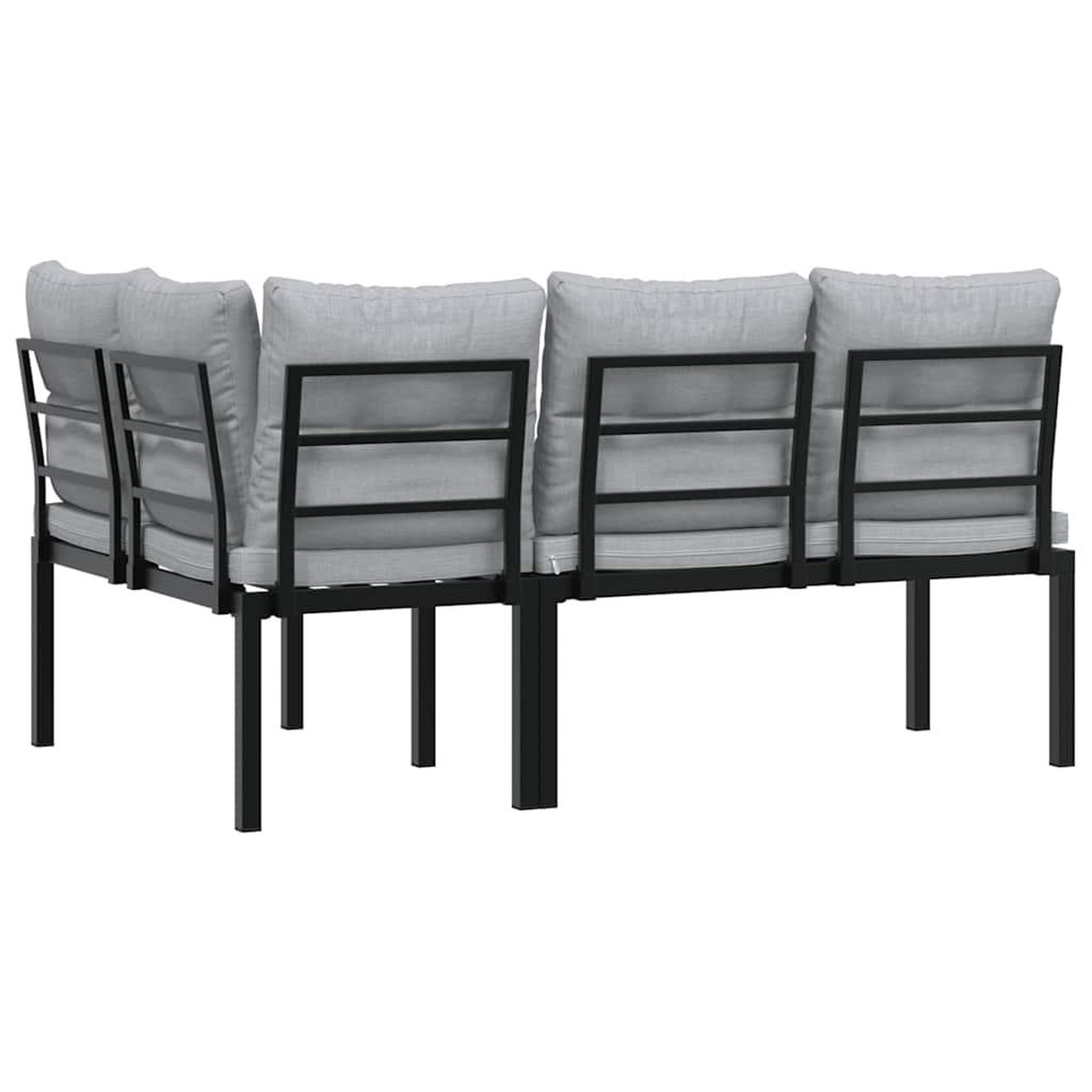 Voir la diapositive 5 : VIDAXL Bancs de jardin avec coussins lot de 2 acier enduit de poudre