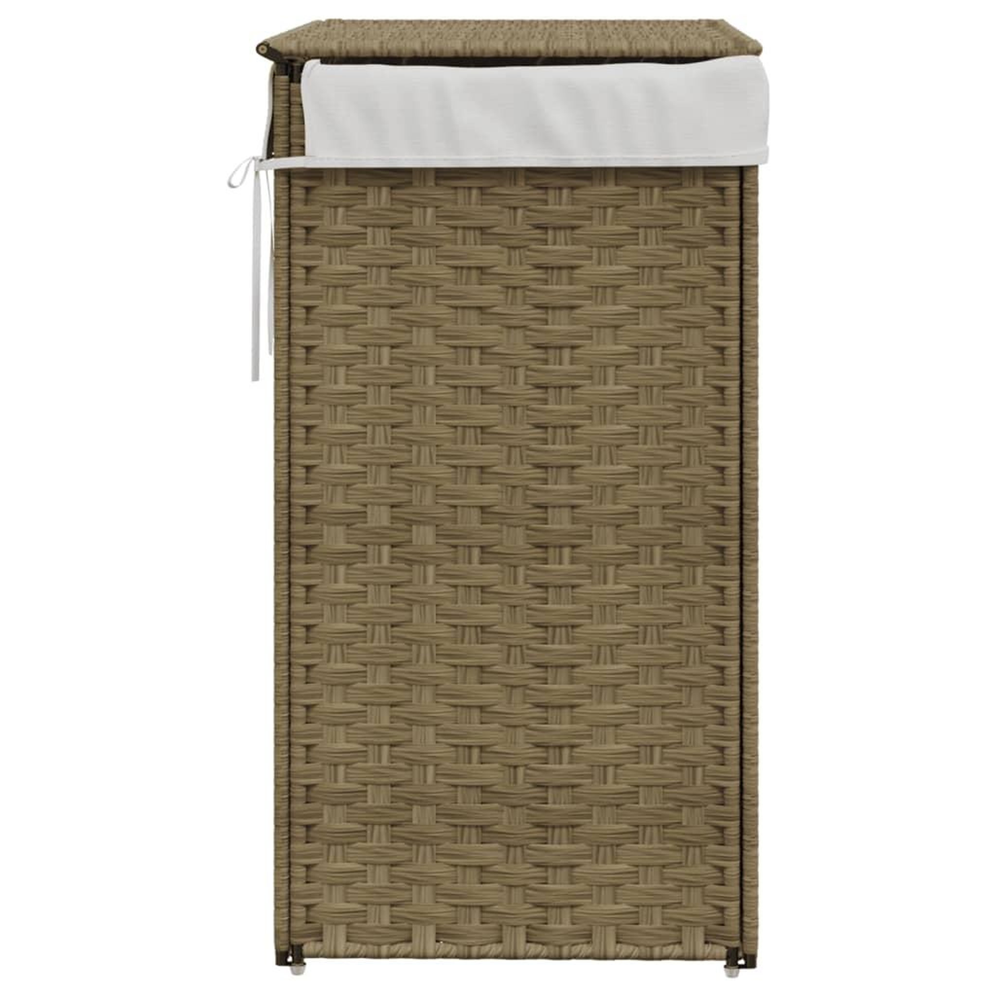 Voir la diapositive 5 : VIDAXL Panier a linge avec couvercle 46x33x60 cm resine tressee