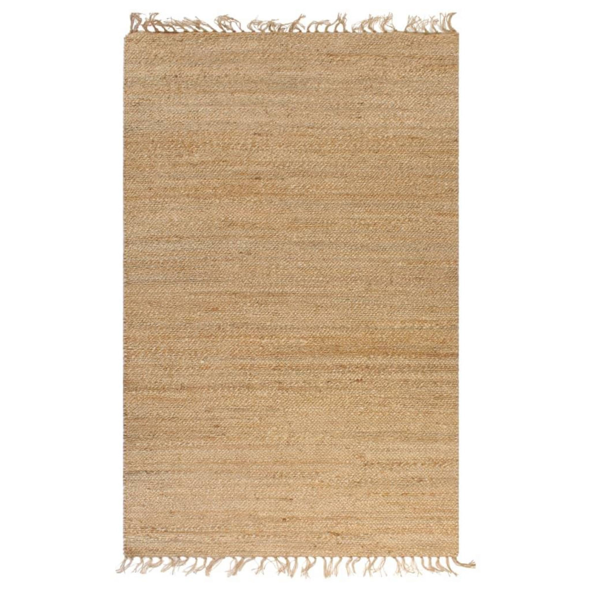 VIDAXL Tapis tisse a la main Jute 120 x 180 cm Naturel
