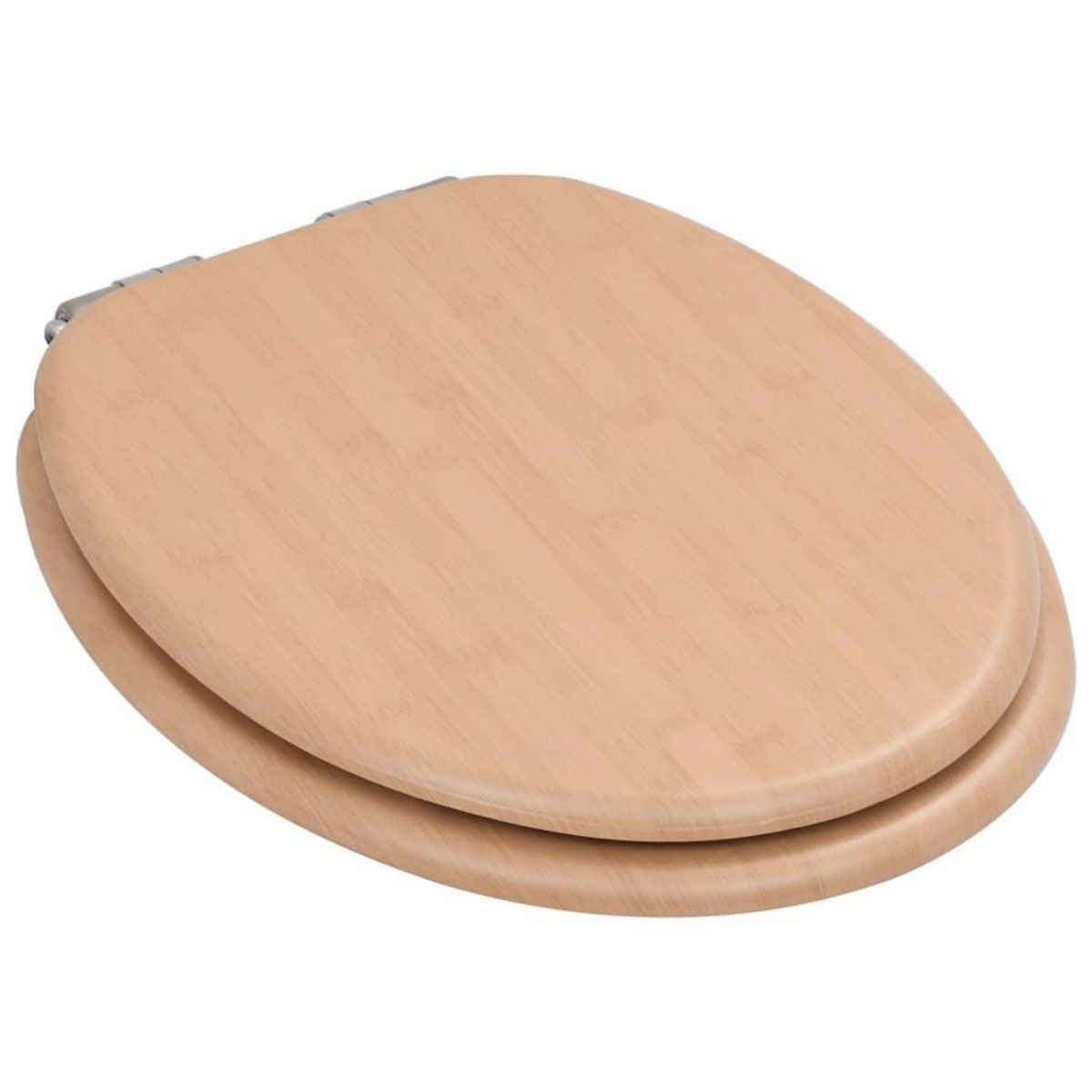 VIDAXL Siege de toilette MDF Couvercle a fermeture en douceur Bambou