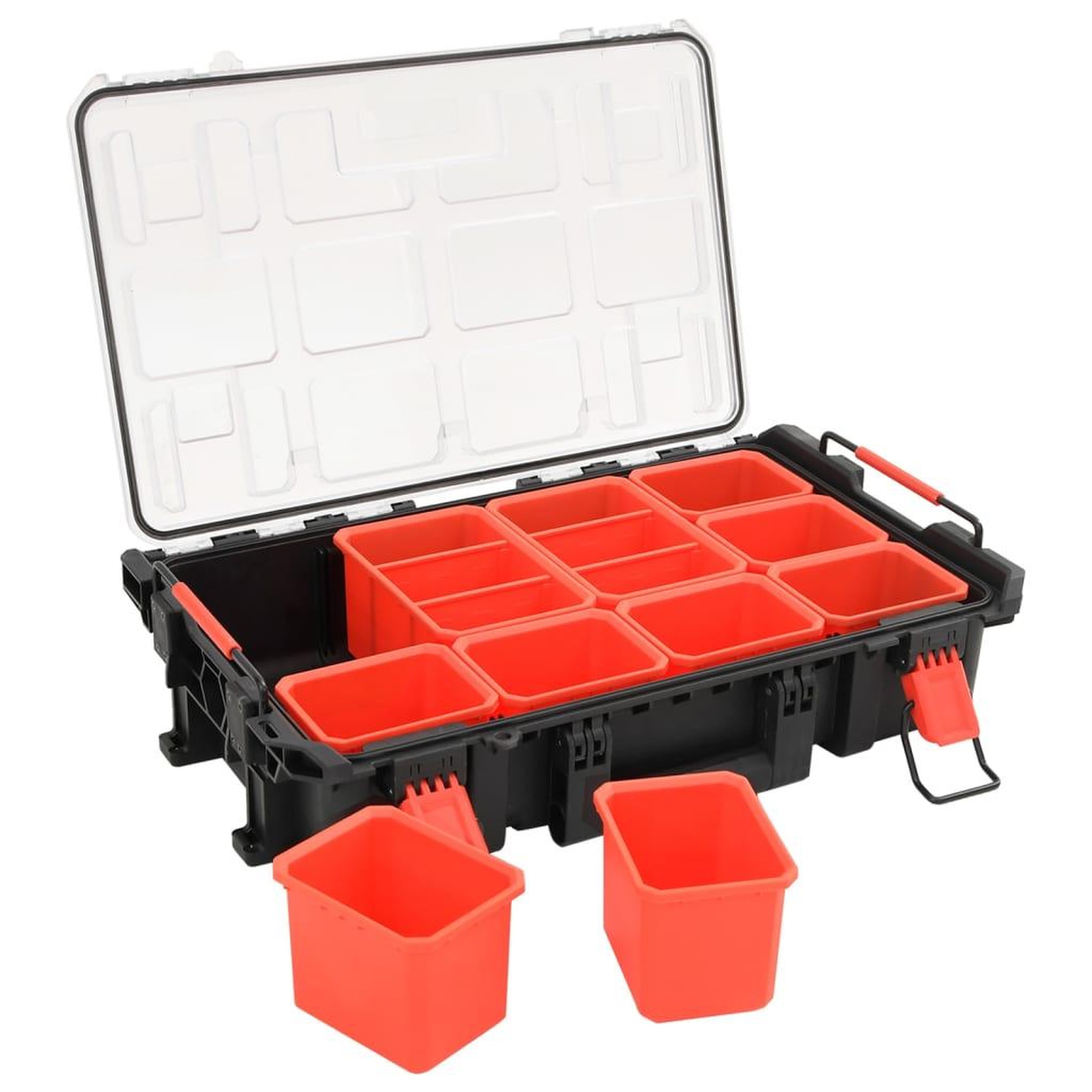 Voir la diapositive 4 : VIDAXL Mallette de transport portable noir 55,5x34,5x13,5 cm PP