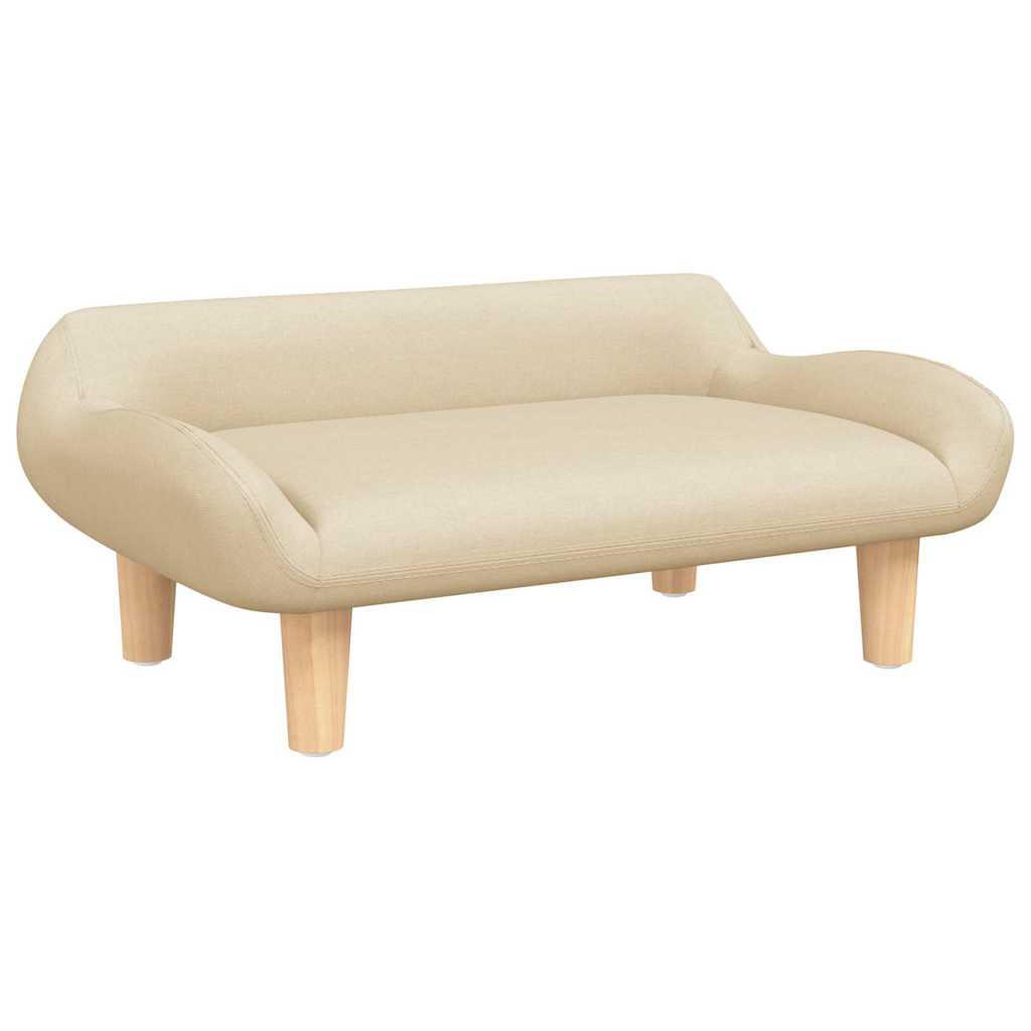 Voir la diapositive 2 : VIDAXL Lit pour chien creme 70x40x24 cm tissu