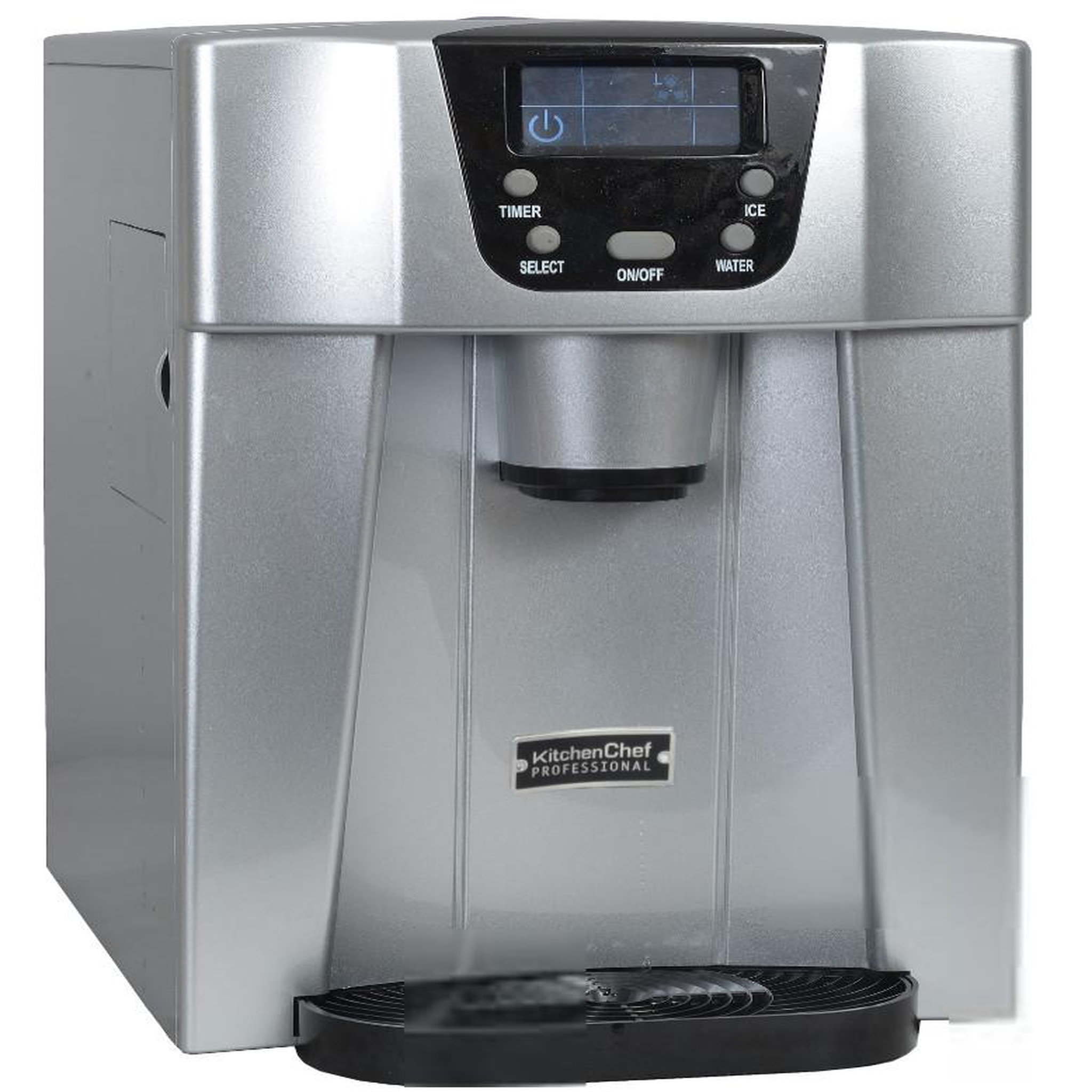 Kitchen chef Machine à glaçons 140w 12kg/24h et distributeur d'eau silver - hzb12eau