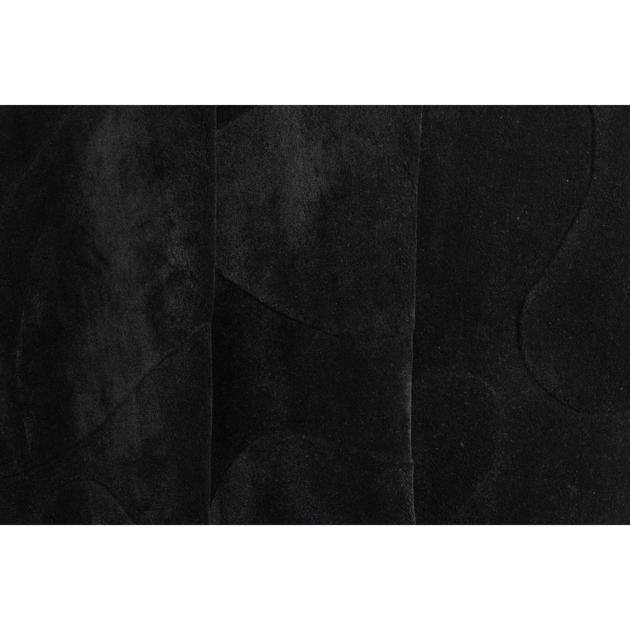 Voir la diapositive 4 : Paris Prix Tapis déco ovale en laine  enard  175x290cm noir