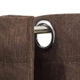 Voir la diapositive 3 : VIDAXL Rideaux occultants Aspect lin avec œillets 2pcs Taupe 140x175cm