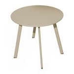 Proloisirs Table basse - MASSAÏ - Acier époxy - Ø60 cm - Crème