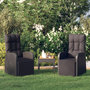 Voir la diapositive 1 : VIDAXL Chaises de jardin inclinables coussins lot de 2 Resine tressee