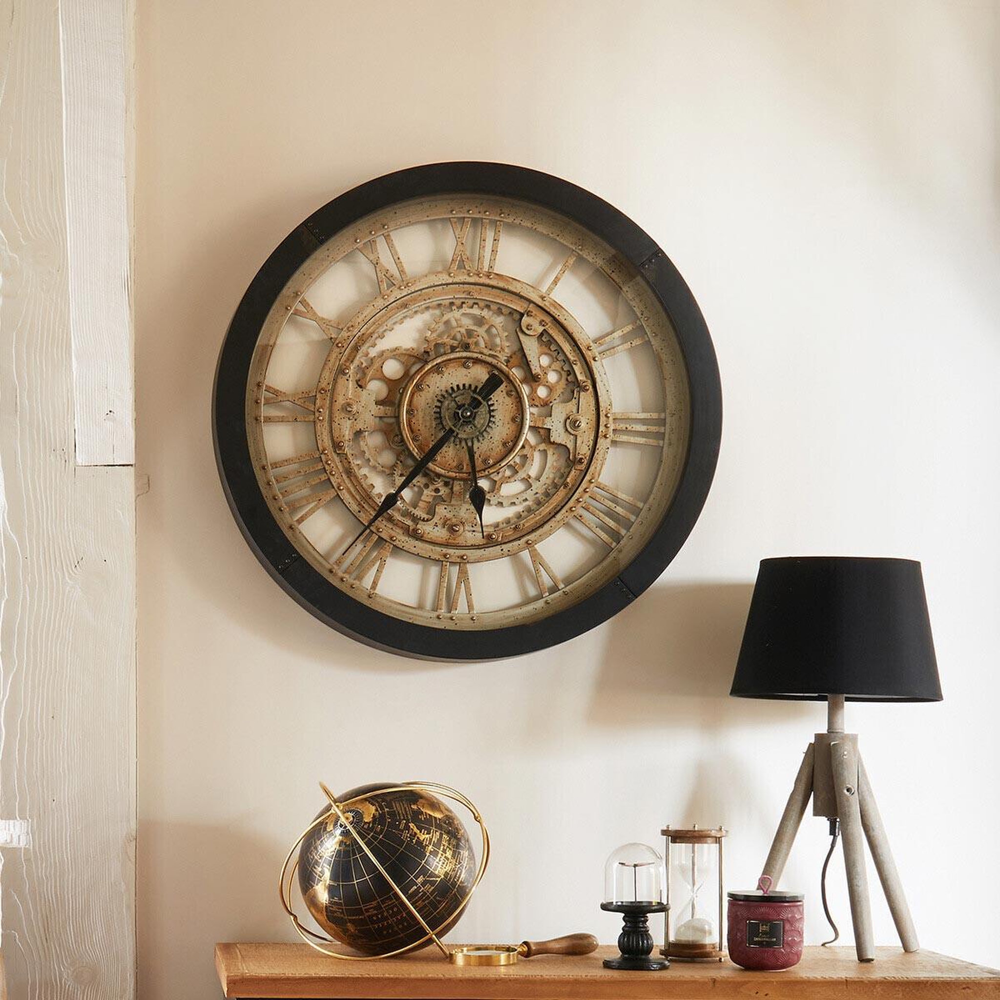 Voir la diapositive 4 : ATMOSPHERA Horloge murale  méca  61cm noir