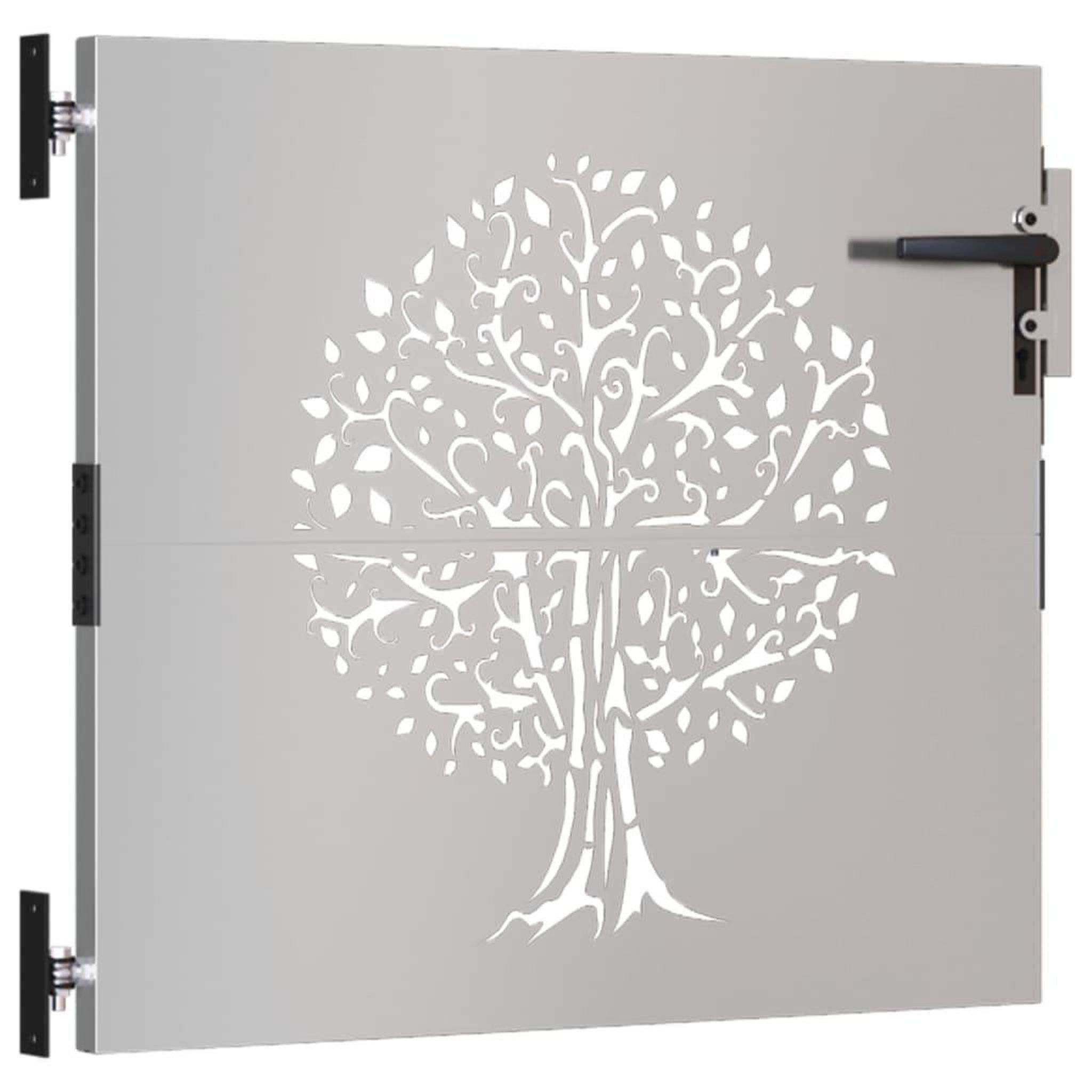 Voir la diapositive 3 : VIDAXL Portail de jardin 85x75 cm acier corten conception d'arbre