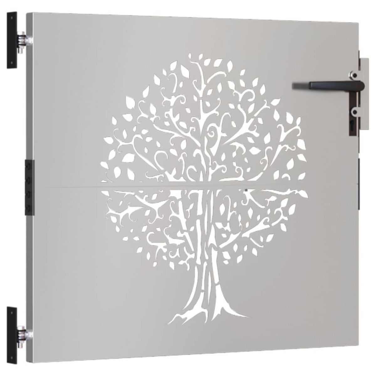 VIDAXL Portail de jardin 85x75 cm acier corten conception d'arbre