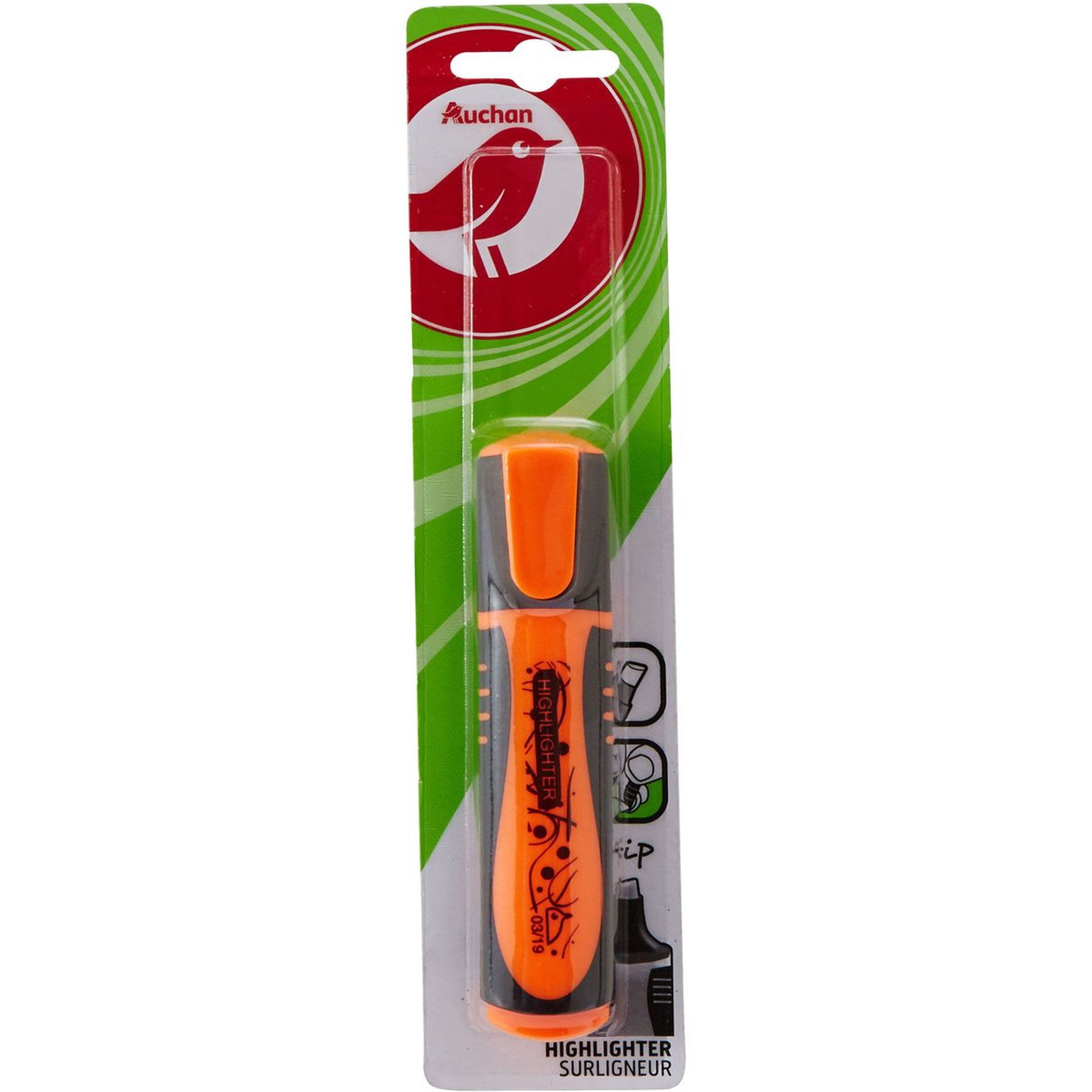 AUCHAN Surligneur orange