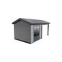 Voir la diapositive 3 : Woodlife garden Abri de jardin composite 9m2+terrasse 9m2 - gris  