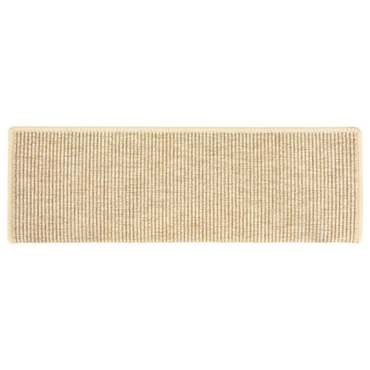 VIDAXL Tapis d'escalier autocollants 15 pcs 65x21x4 cm Beige clair