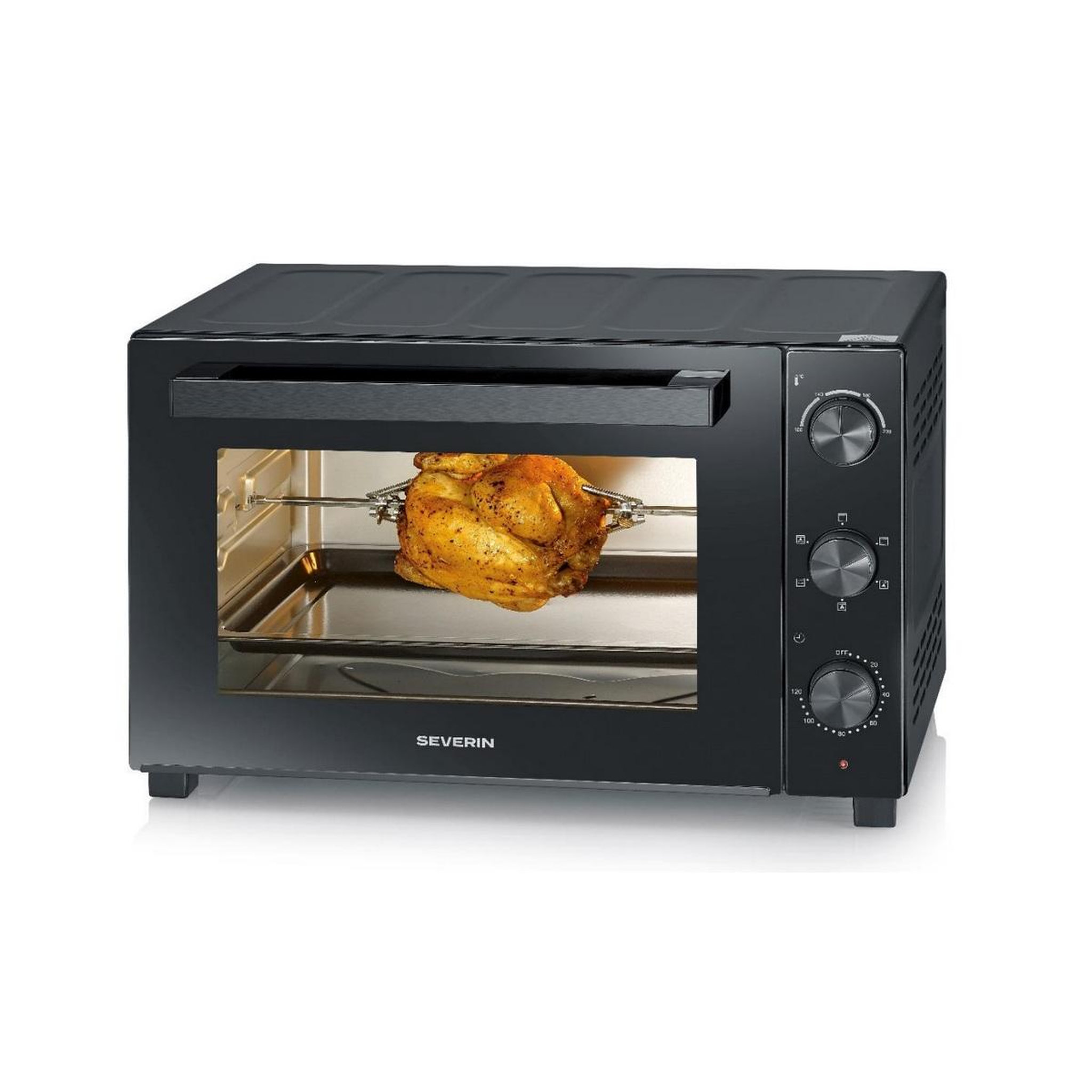 Voir la diapositive 2 : SEVERIN Four chaleur tournante 46l 57cm noir - to2076