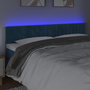 Voir la diapositive 3 : VIDAXL Tete de lit a LED Bleu fonce 200x5x78/88 cm Velours