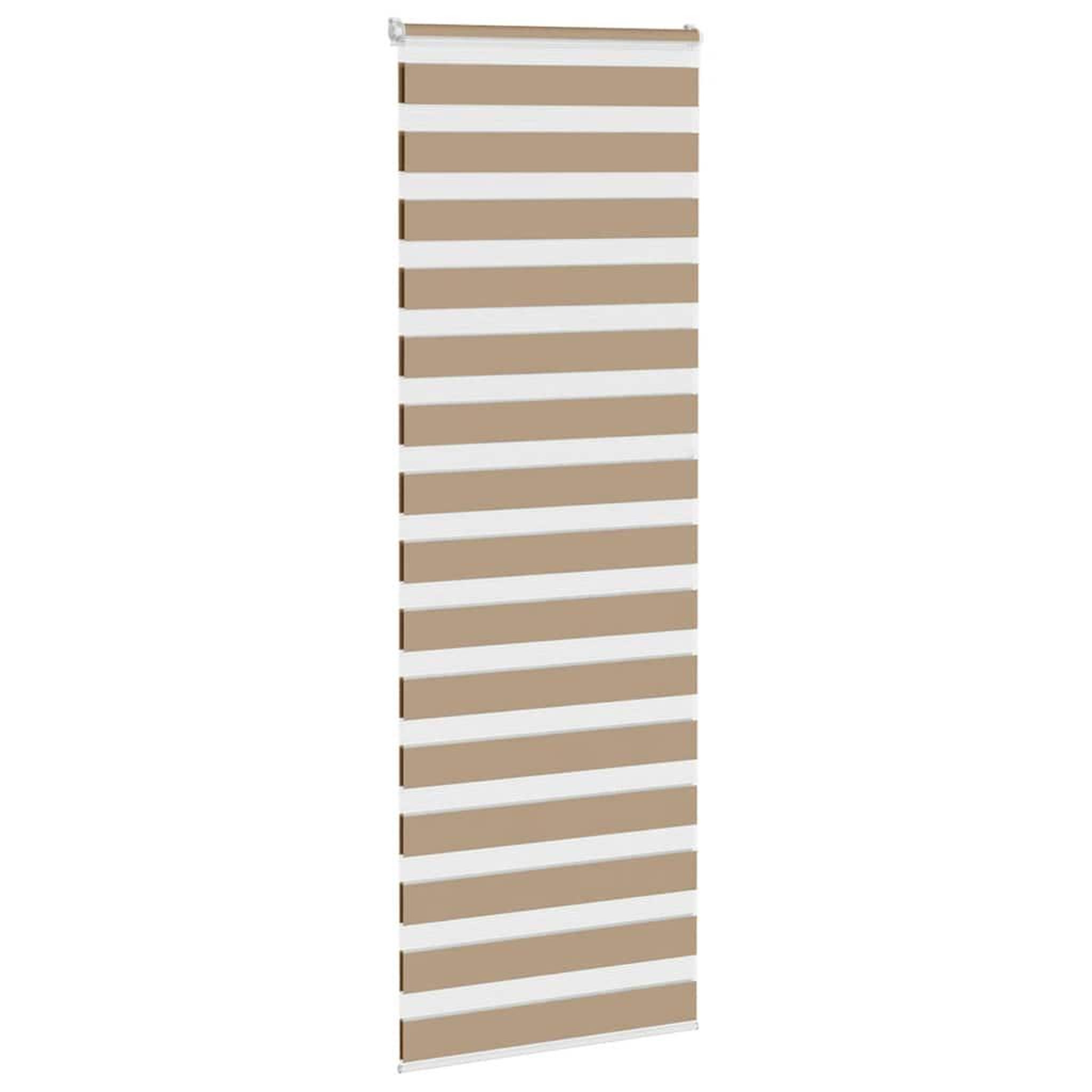 Voir la diapositive 3 : VIDAXL Store zebre marron sable largeur du tissu 85,9 cm polyester