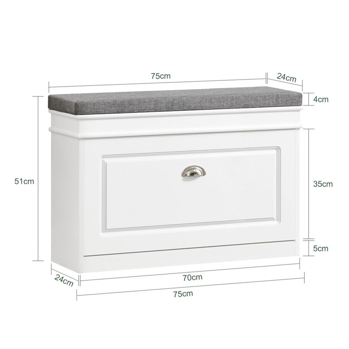 SOBUY SoBuy - Banc de Rangement à Chaussures avec Un Tiroir - Classique - FSR82-L