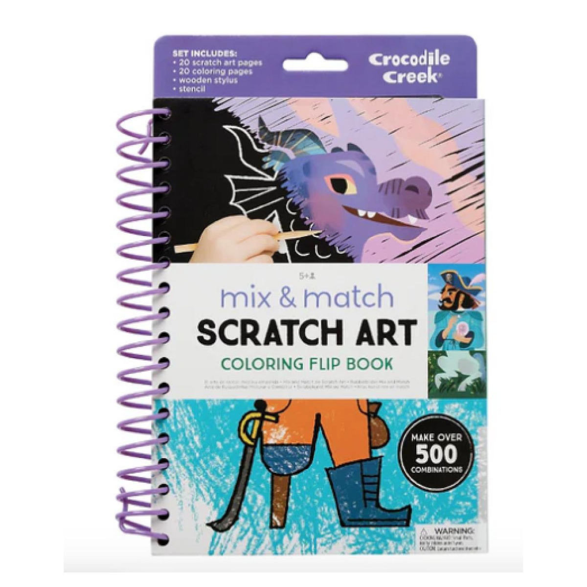 CROCODILE CREEK Livre scratch Art - Mix and match - Fairy tales