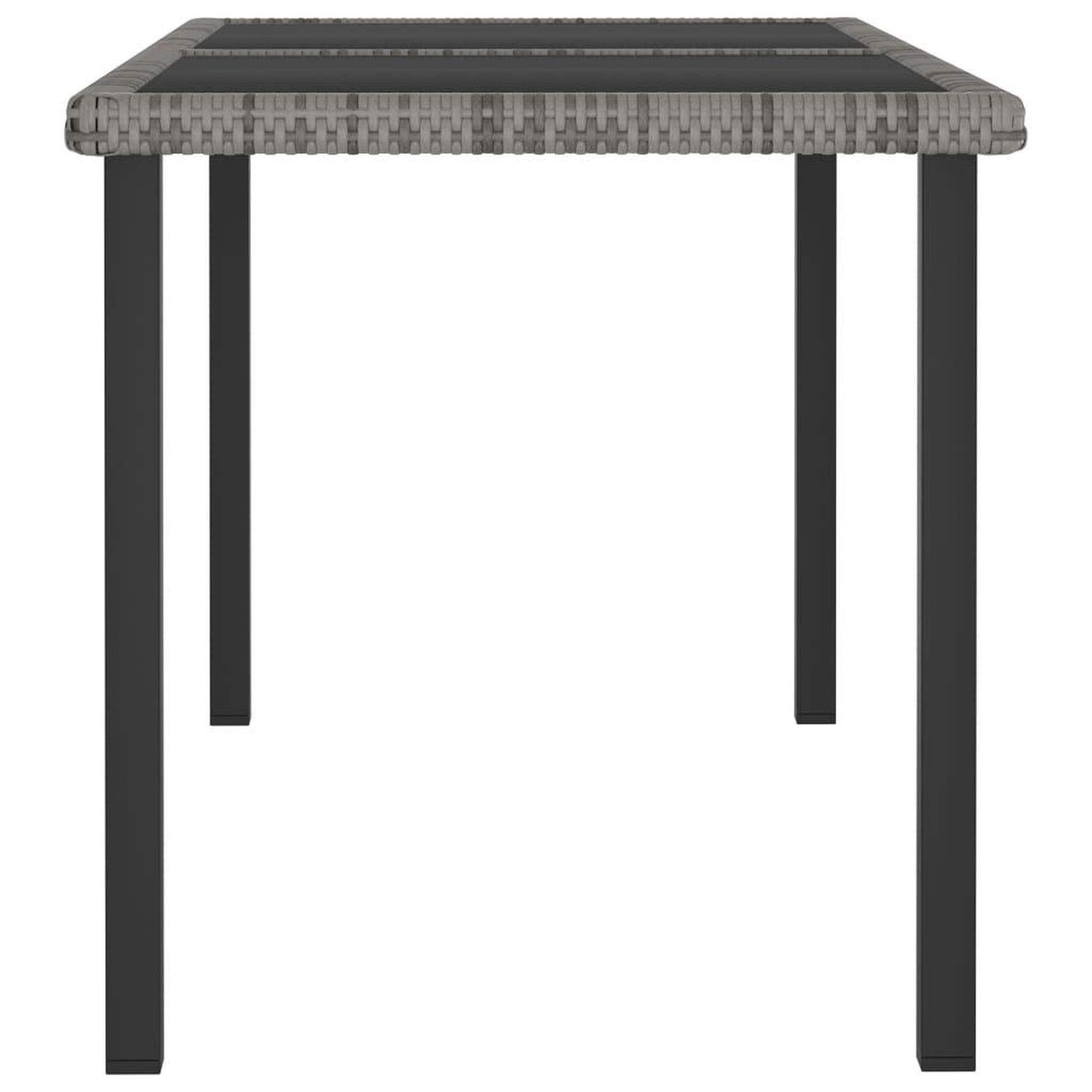 Voir la diapositive 5 : VIDAXL Ensemble a manger de jardin 5 pcs resine tressee gris