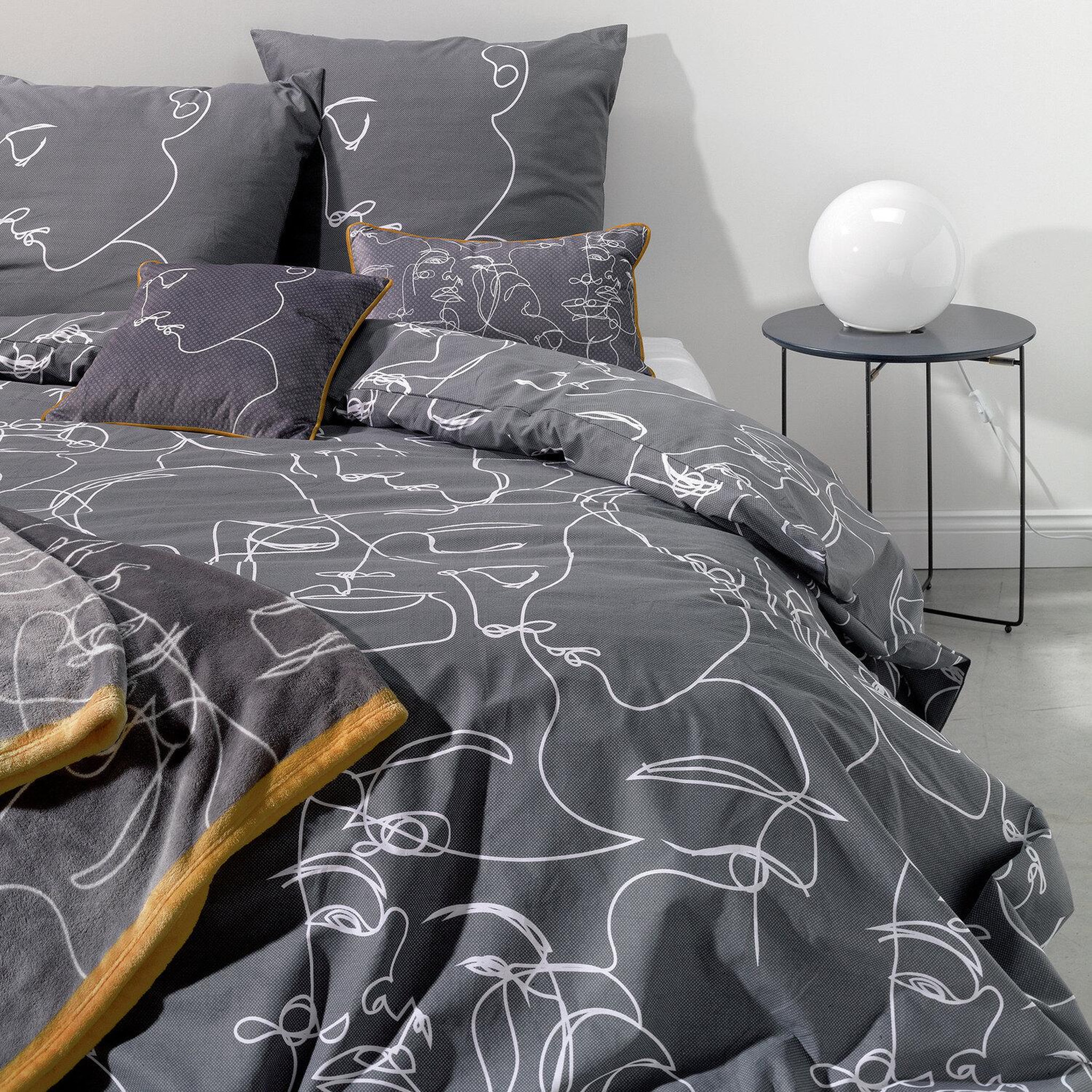 Voir la diapositive 3 : Les Ateliers du Linge Parure housse de couette 100% coton 57fils-nymphea