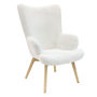 Voir la diapositive 1 : The Home Deco Factory Fauteuil de salon imitiation fourrure scandi Helsinki - Blanc