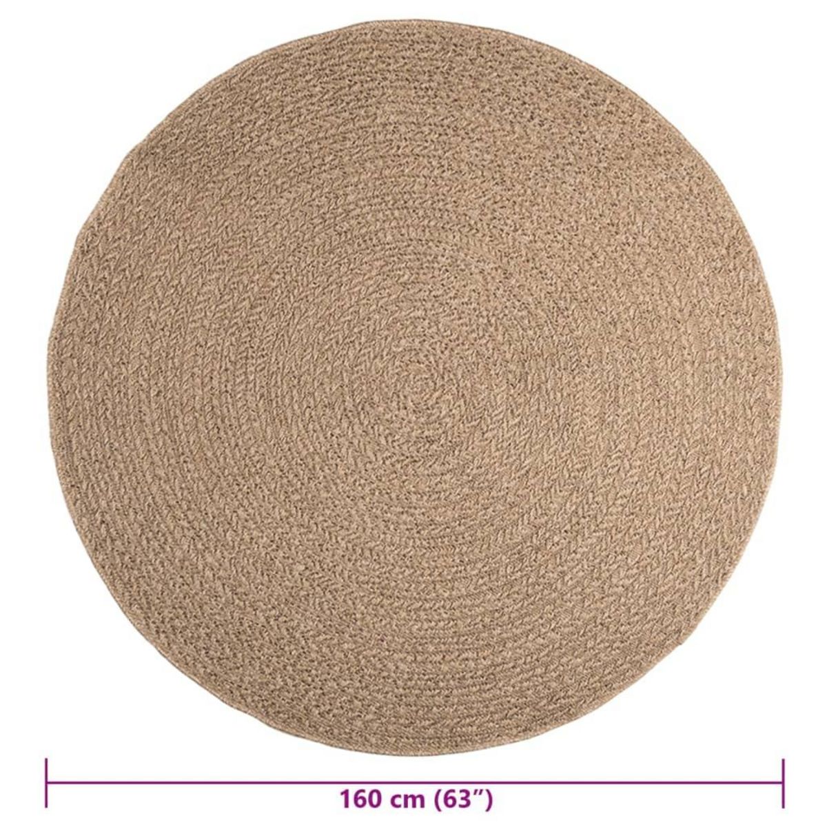 VIDAXL Tapis 160 cm aspect jute interieur et exterieur
