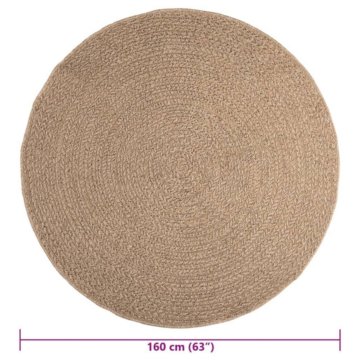 VIDAXL Tapis 160 cm aspect jute interieur et exterieur