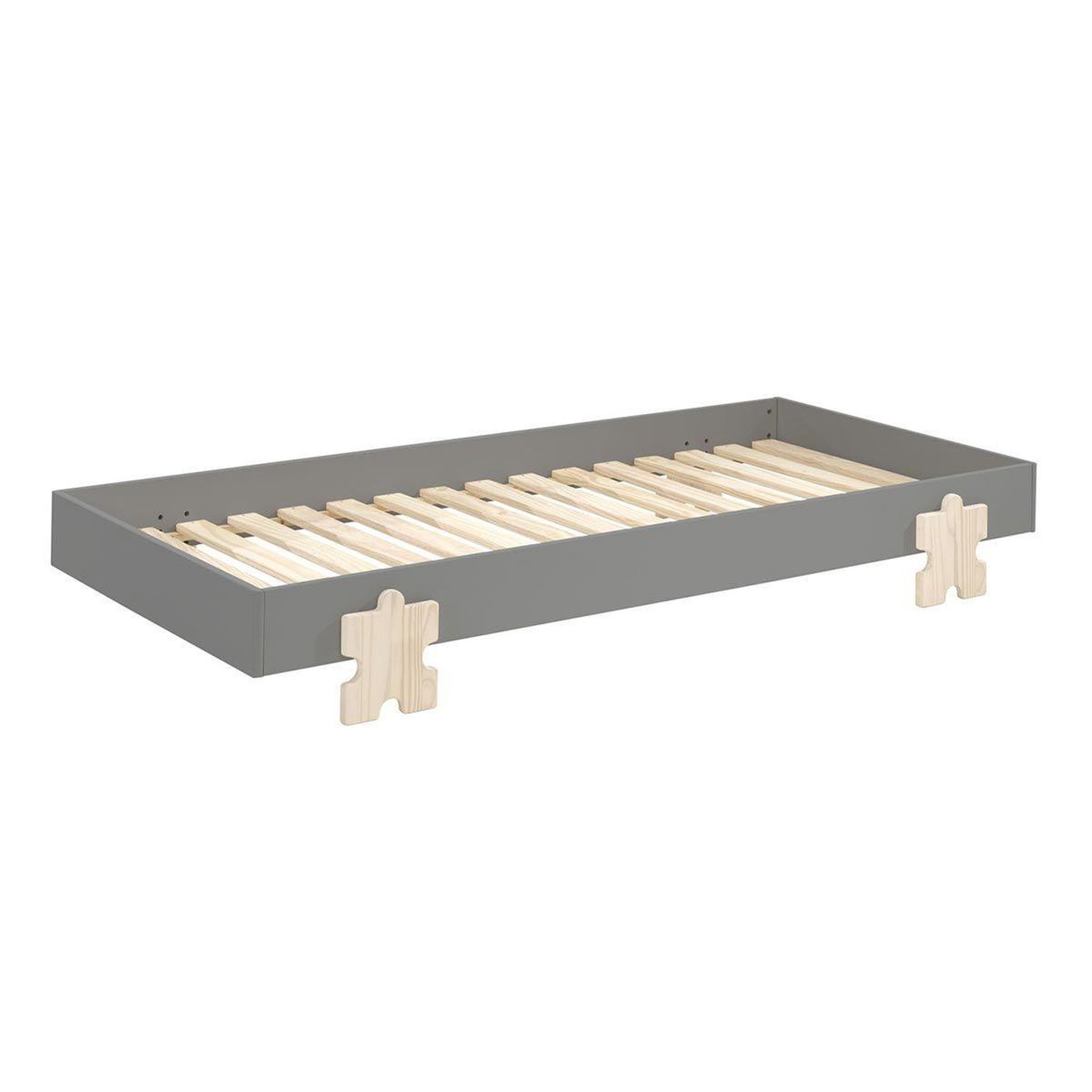 Voir la diapositive 3 : Paris Prix Lit enfant en bois  modulo puzzle iii  90x200cm gris