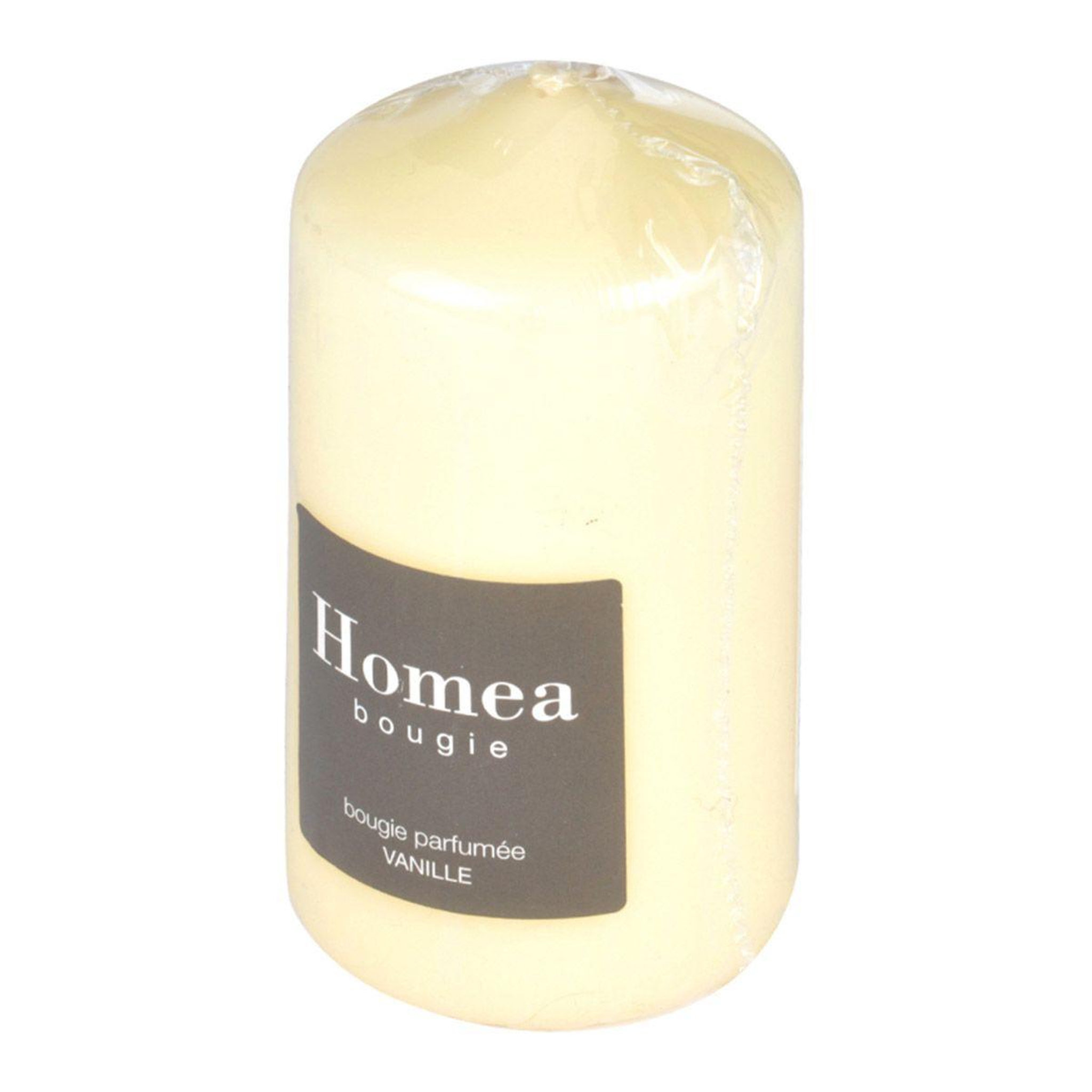 Voir la diapositive 2 : HOMEA Bougie pilier design  essentiel  15cm vanille