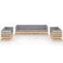 Voir la diapositive 3 : VIDAXL Salon de jardin 8 pcs avec coussins Bois de pin massif