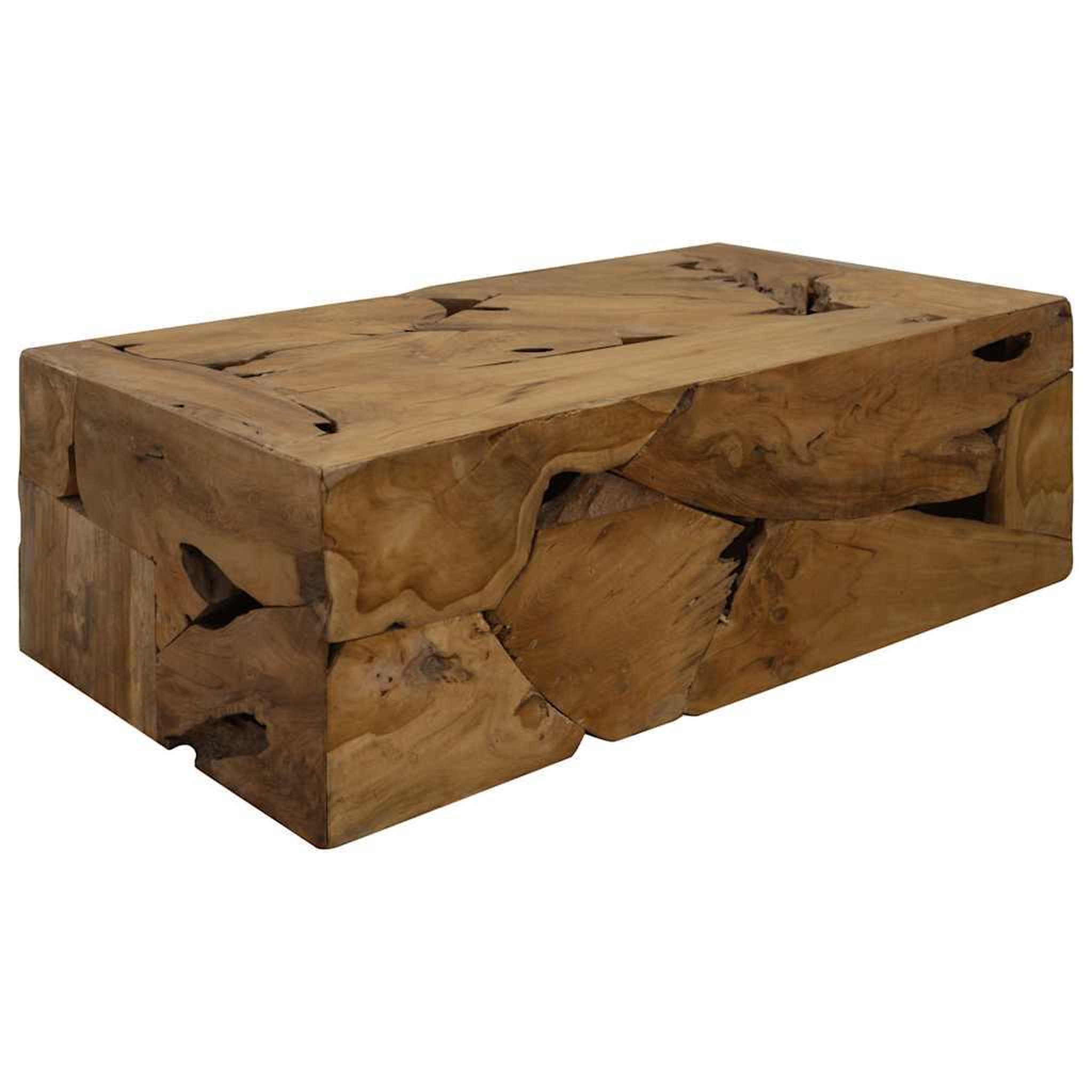 VIDAXL Table basse 90x50x30 cm teck veritable marron
