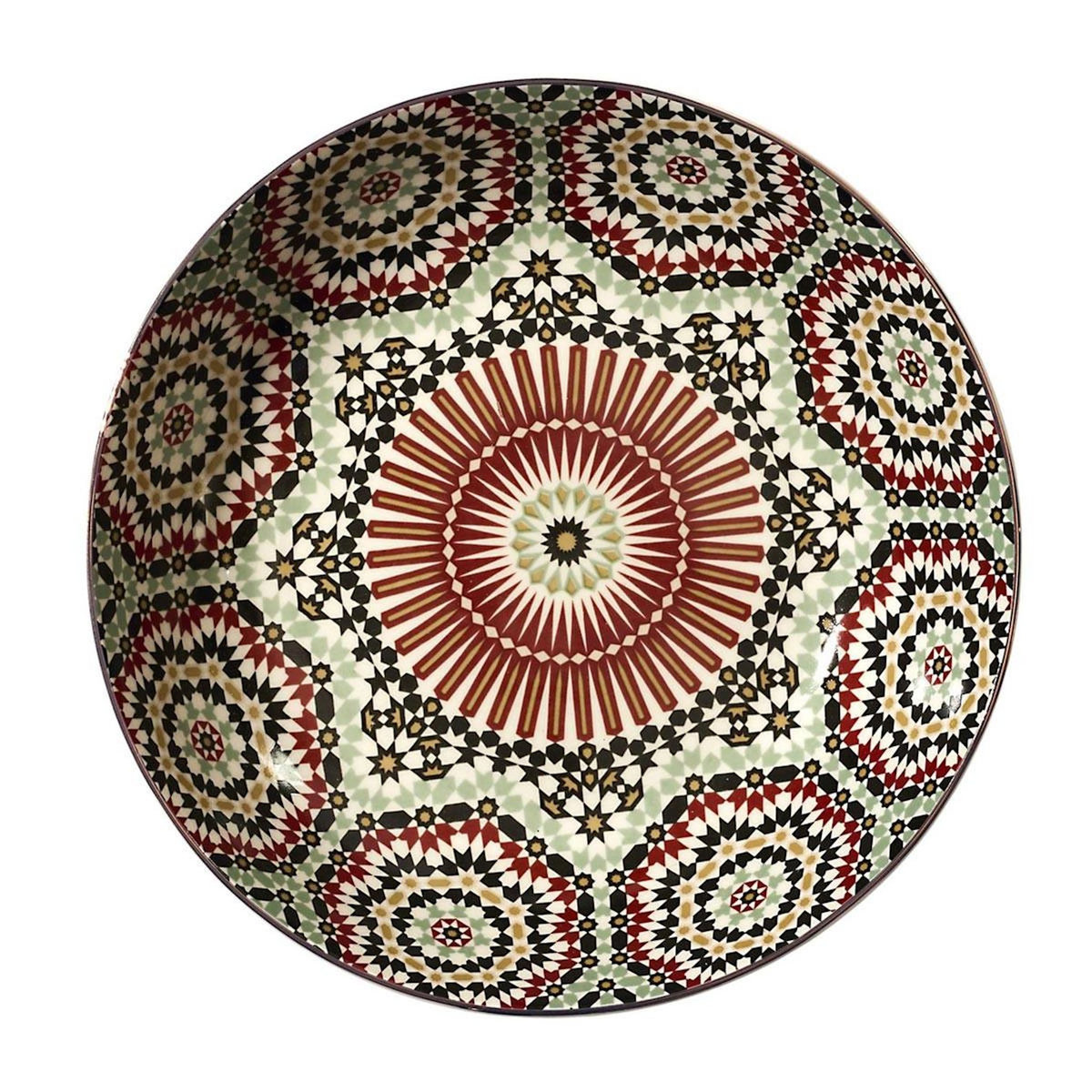 Paris Prix Lot de 6 Assiettes Creuses  Zahra  20cm Multicolore