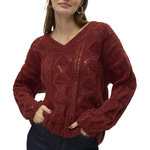 Vero Moda Pull Bordeaux Femme Vero Moda Structure. Coloris disponibles : Rouge