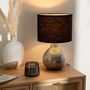 Voir la diapositive 3 : ATMOSPHERA Lampe à poser design martelé Angie - H. 38 cm - Argent