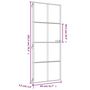 Voir la diapositive 6 : VIDAXL Porte interieure mince dore 83x201,5 cm verre trempe aluminium